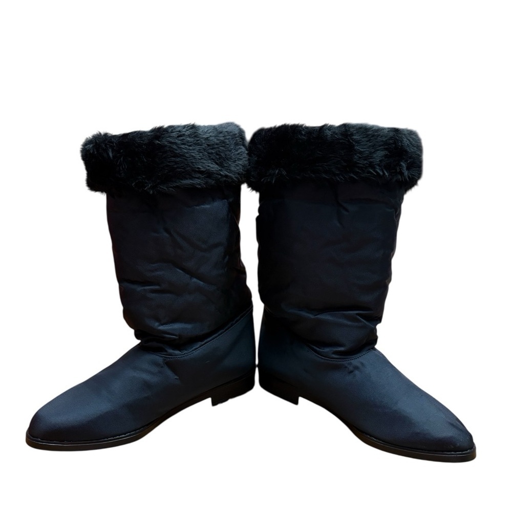 NEW, Tender Tootsies, Black Winter Boots Faux Fur Trim, Made in Canada Size 9M - Picture 6 of 9